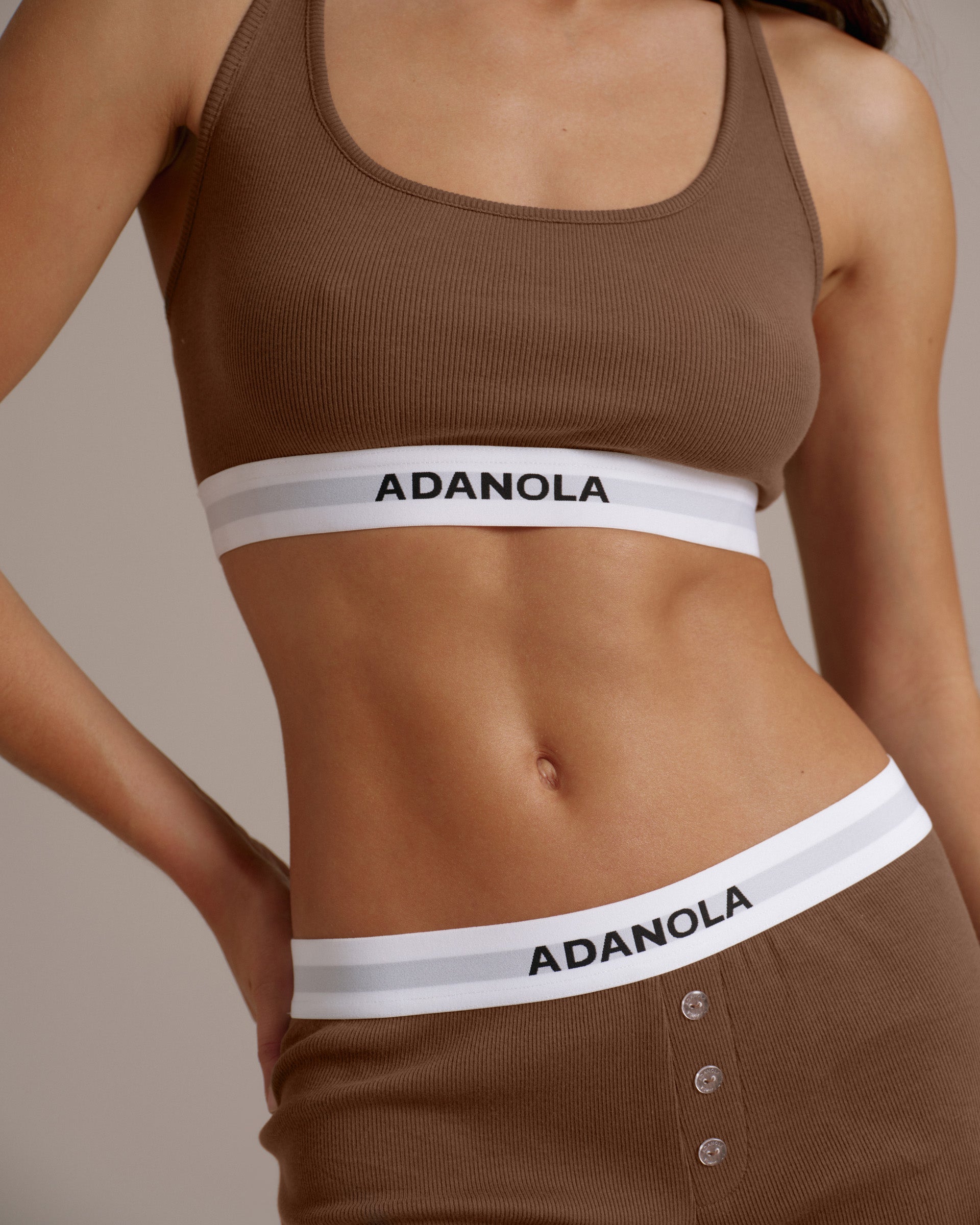 Intimate Racer Bra  - Mocha Brown