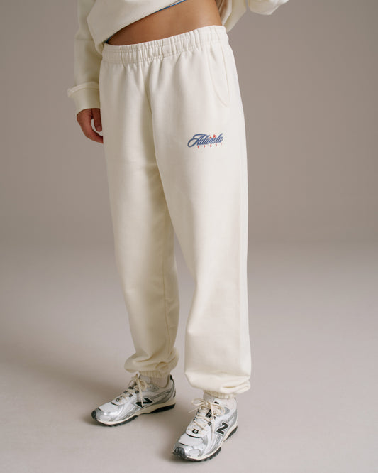 Varsity Collegiate Sweatpants - Marshmallow White