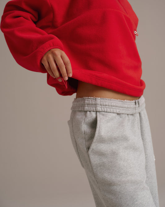 Quarter Zip Polar Fleece - Classic Red