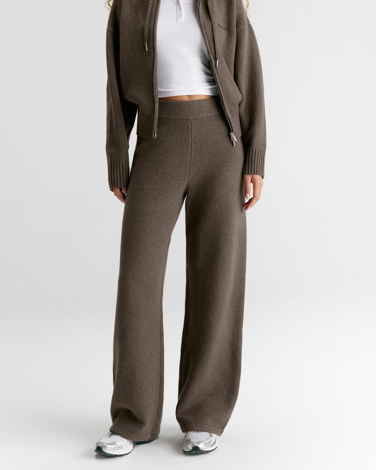Knit Straight Leg Sweatpants - Cocoa Marl