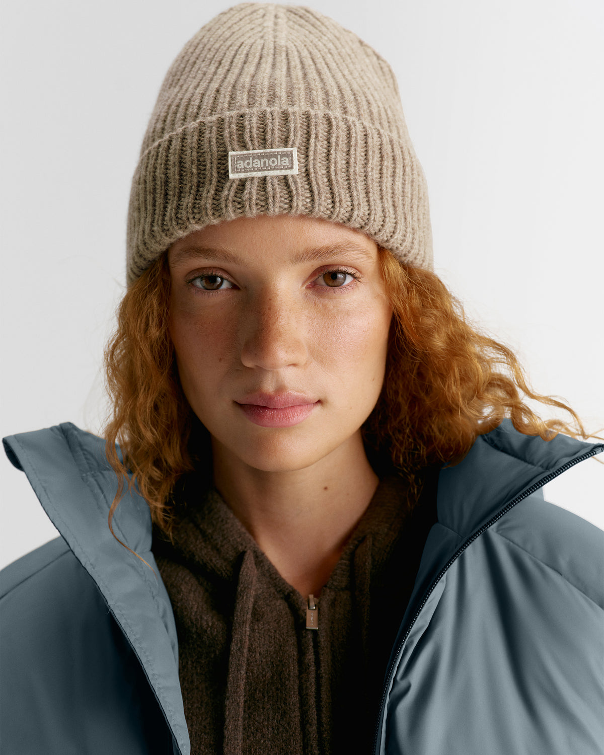 Rib Knit Beanie - Stone Marl