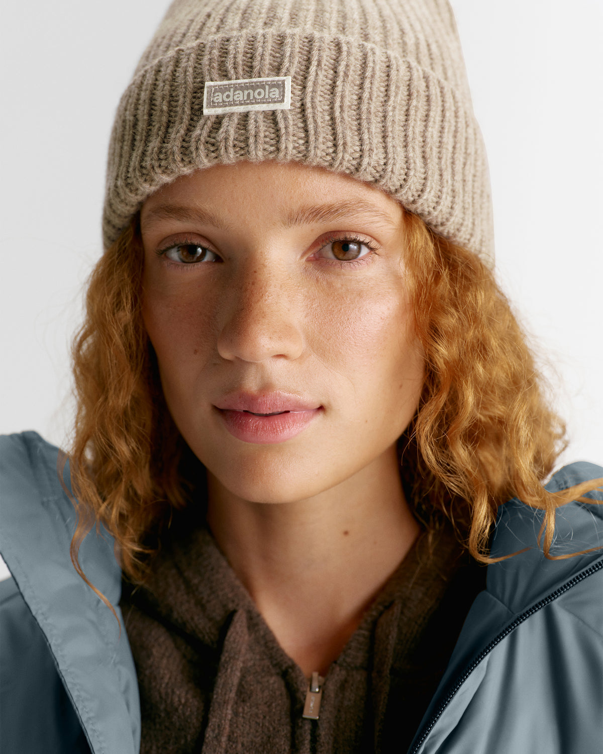 Rib Knit Beanie - Stone Marl