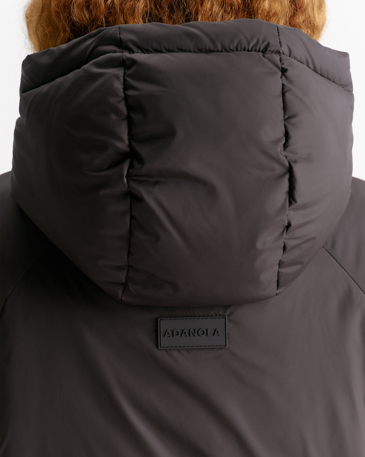 Funnel Neck Balloon Sleeve Down Puffer Jacket - Coffee Bean