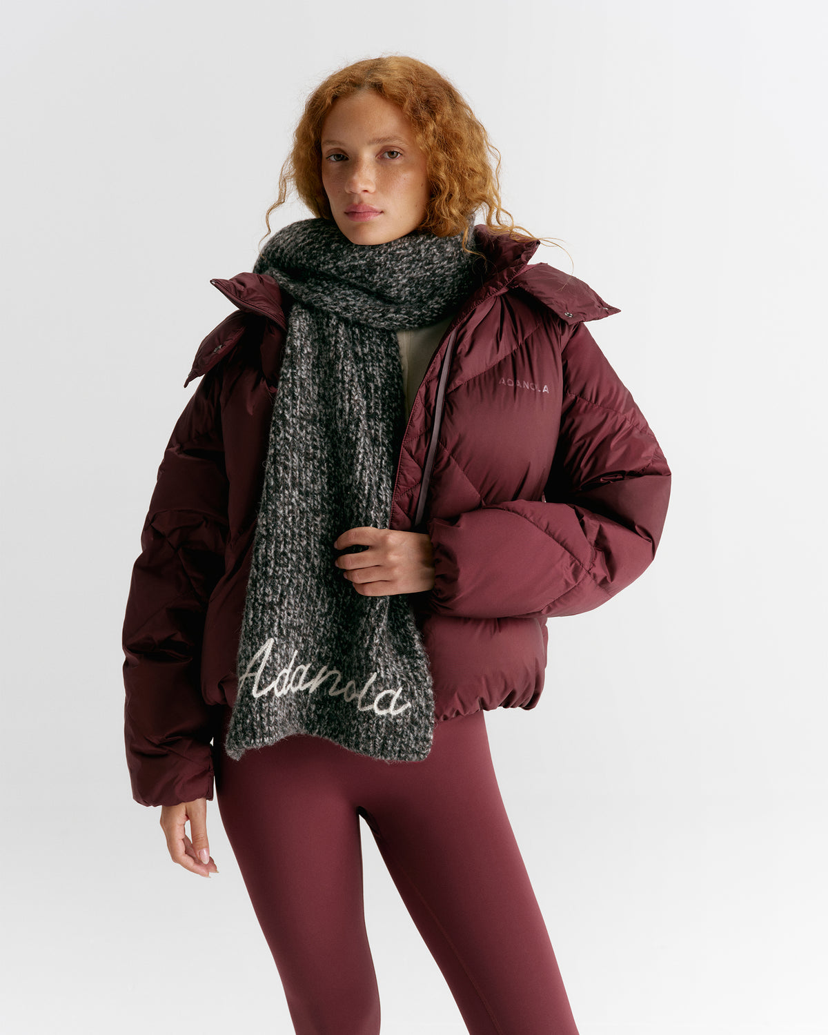 Knit Marl Scarf - Coffee Bean