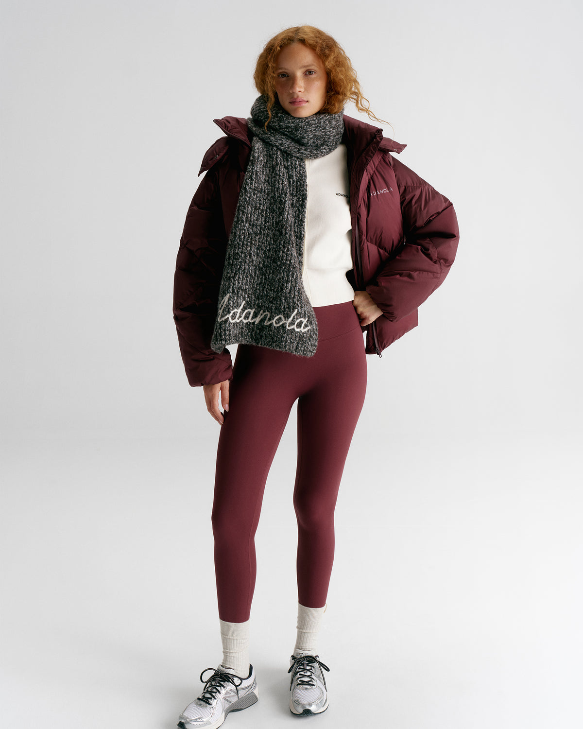 Knit Marl Scarf - Coffee Bean
