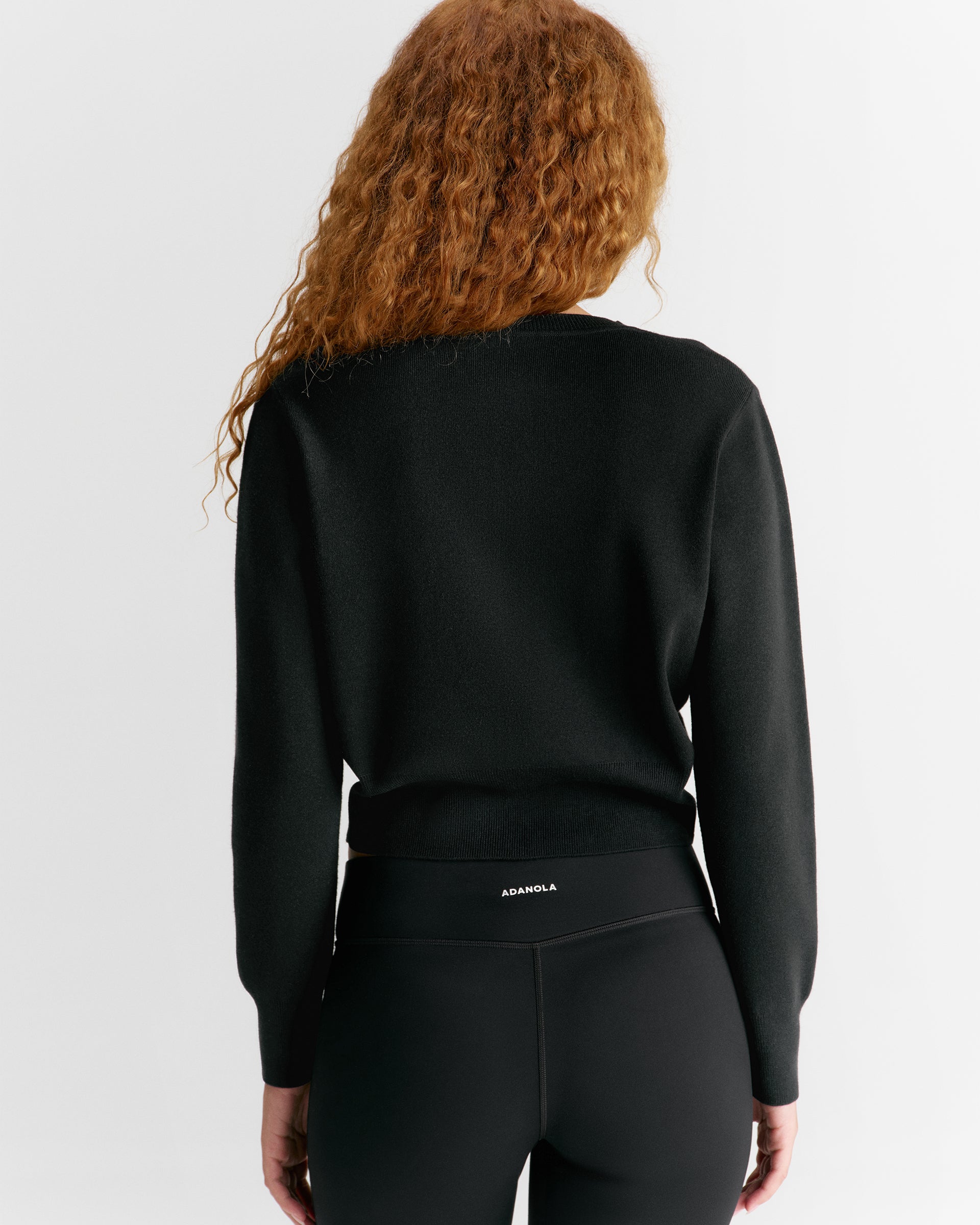 Low Rise Crop Yoga Pants - Black