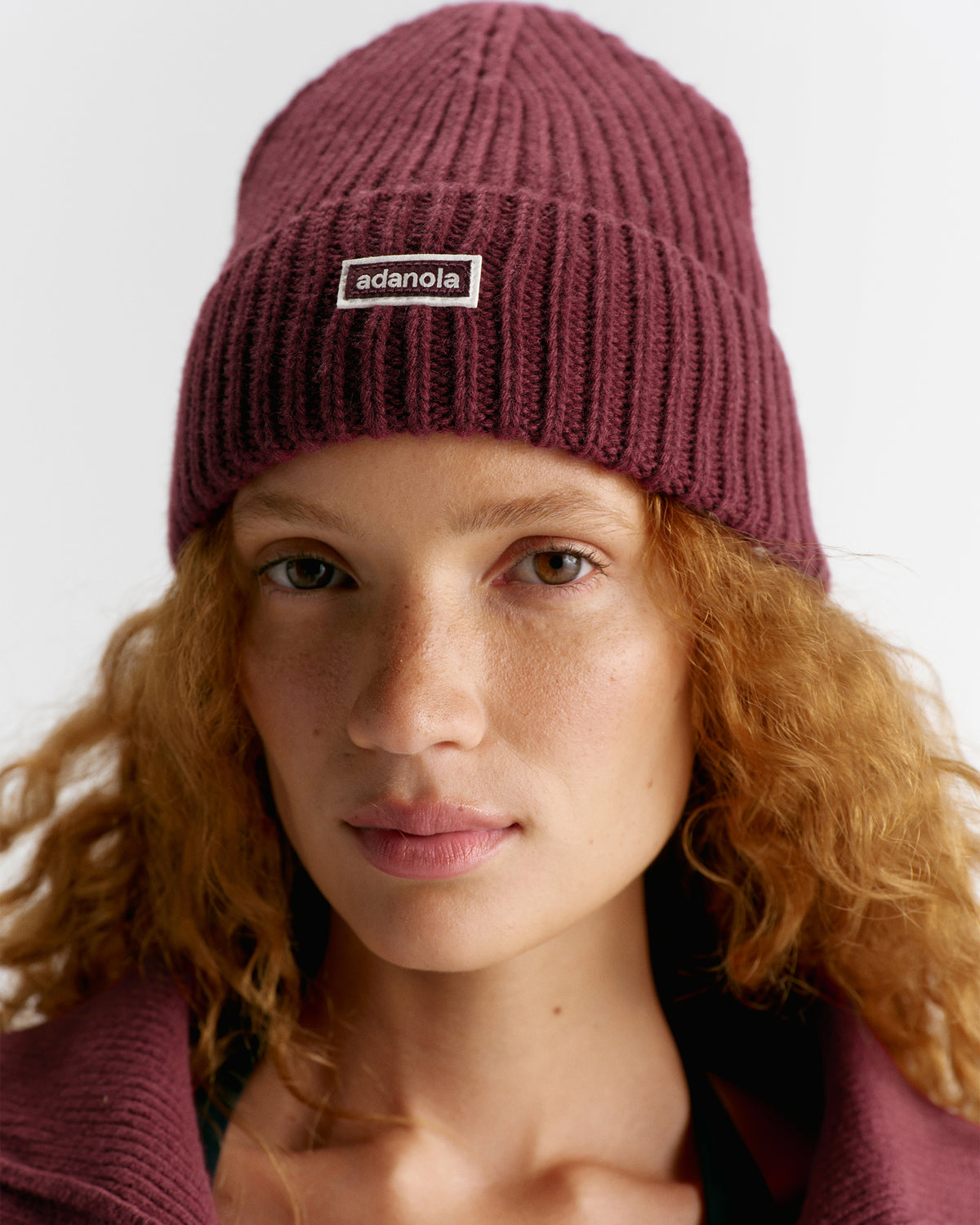 Rib Knit Beanie - Damson