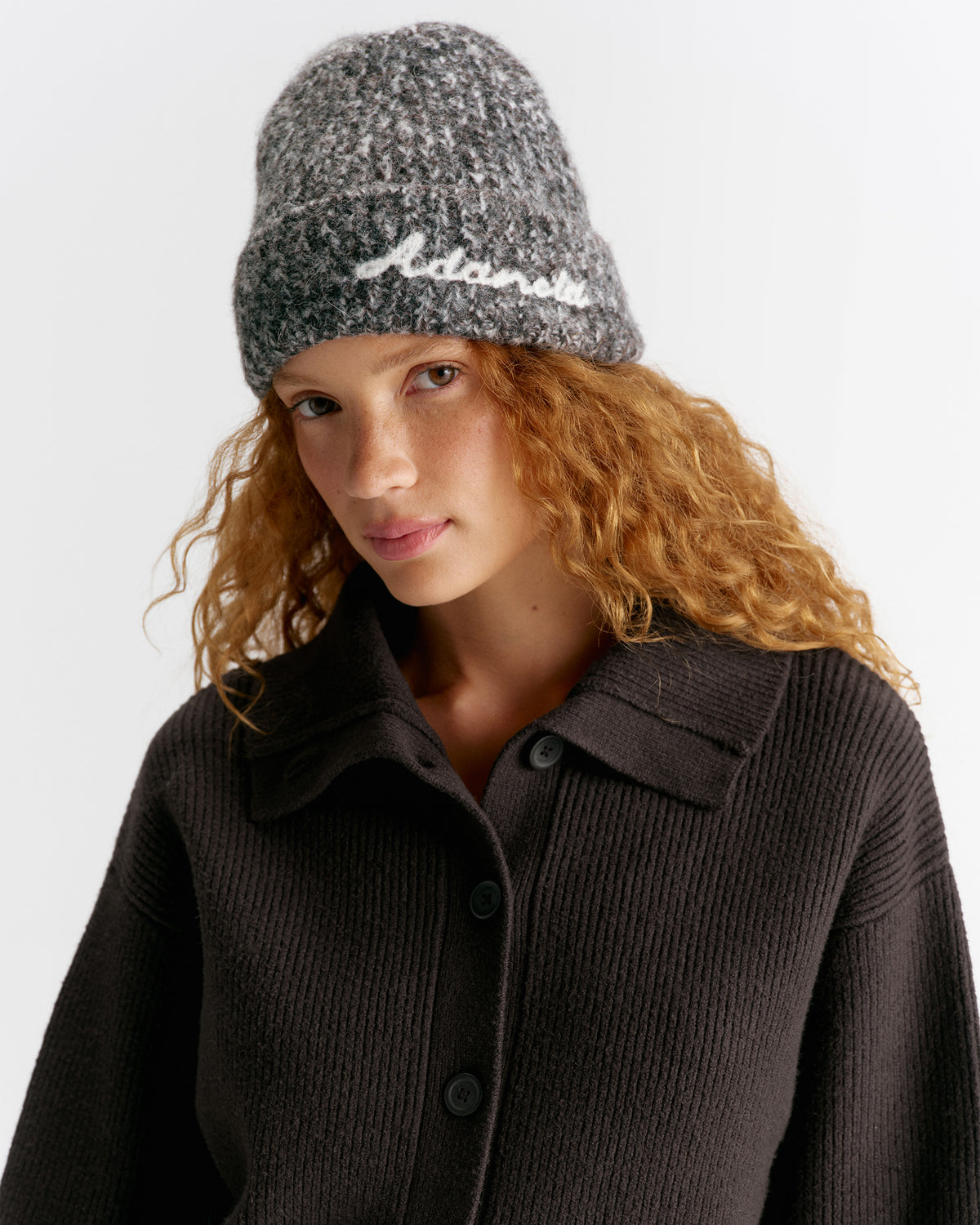 Knit Marl Beanie - Coffee Bean