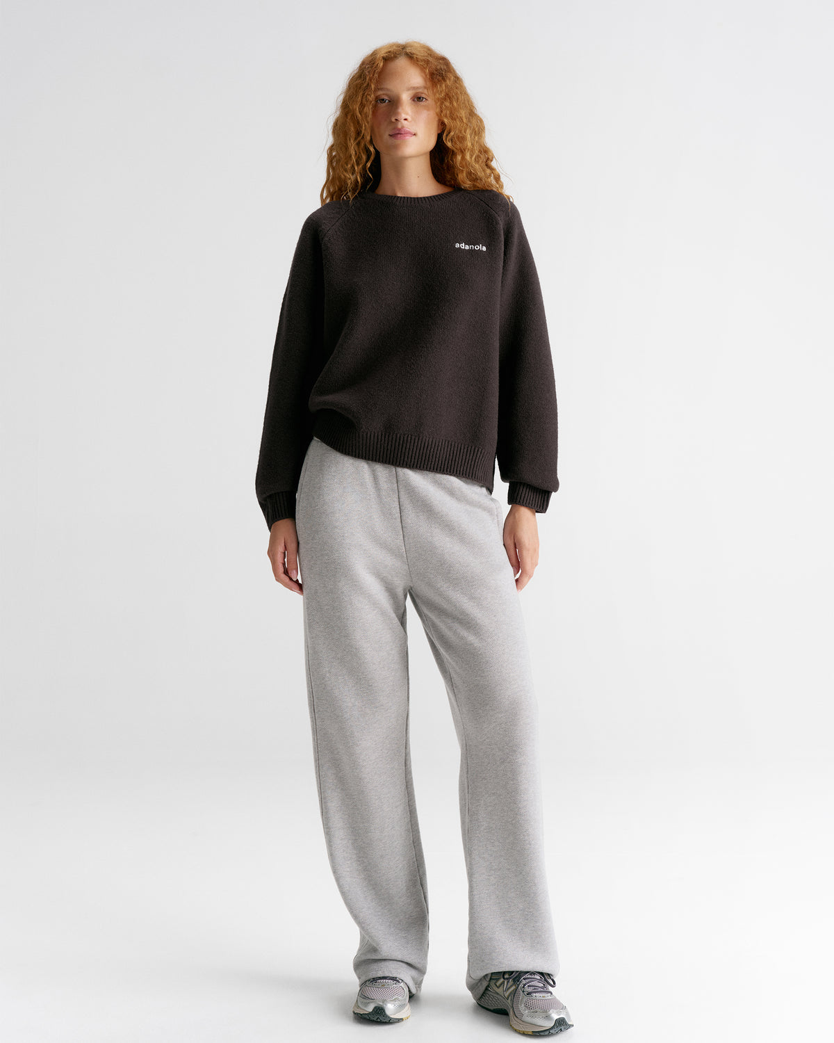 Oversized Knit Sweatshirt - Coffee Bean