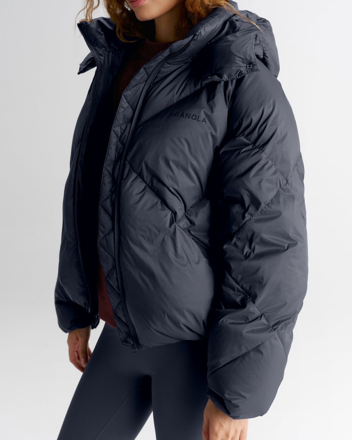 Diamond Down Puffer Jacket - Midnight Blue
