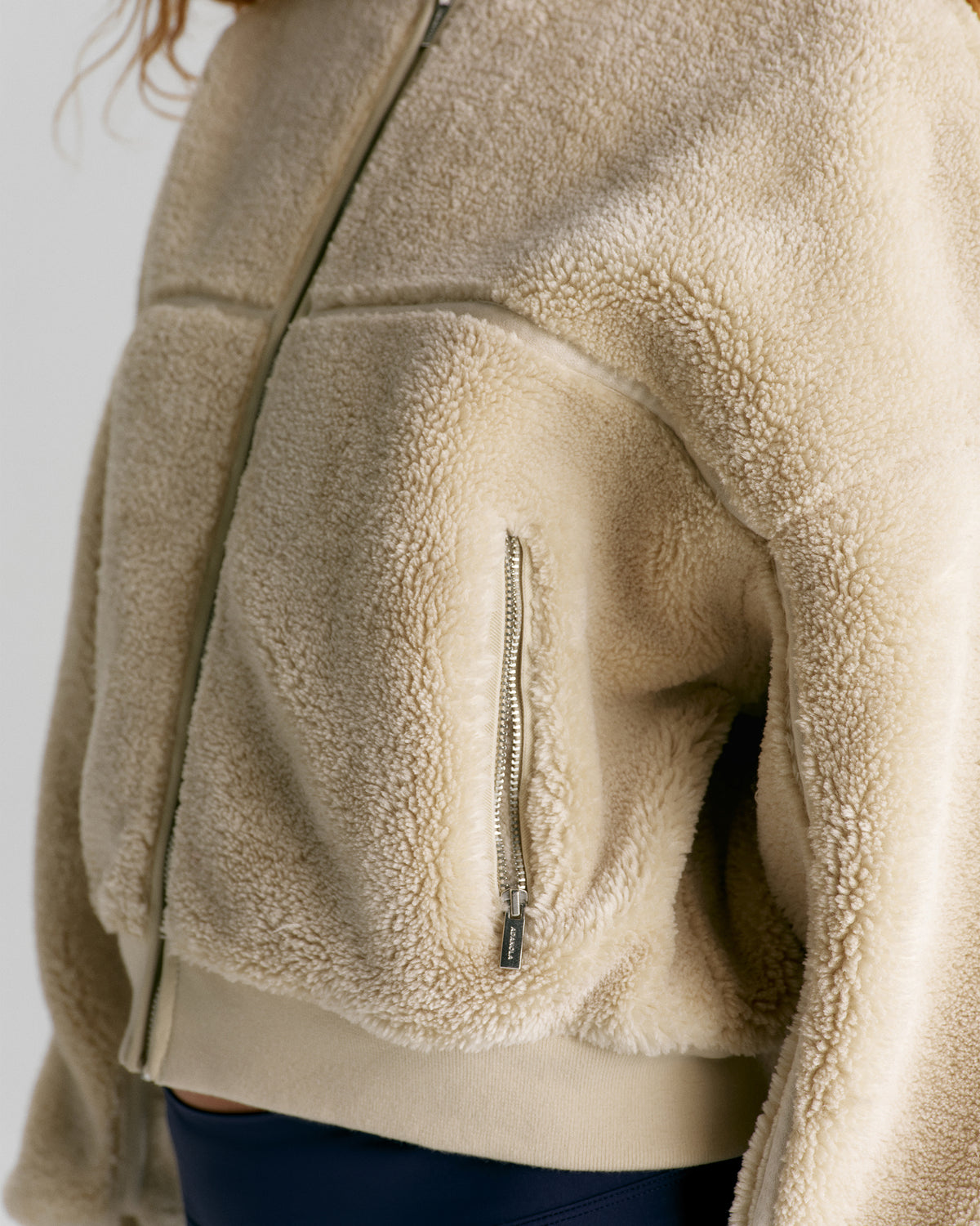 Cropped Hooded Fleece - Oatmeal