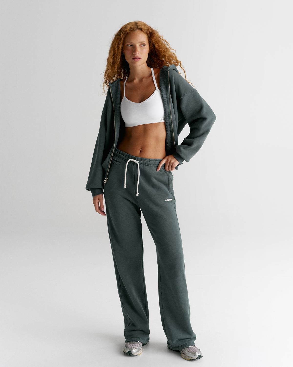 Vintage Straight Leg Sweatpants - Sea Green