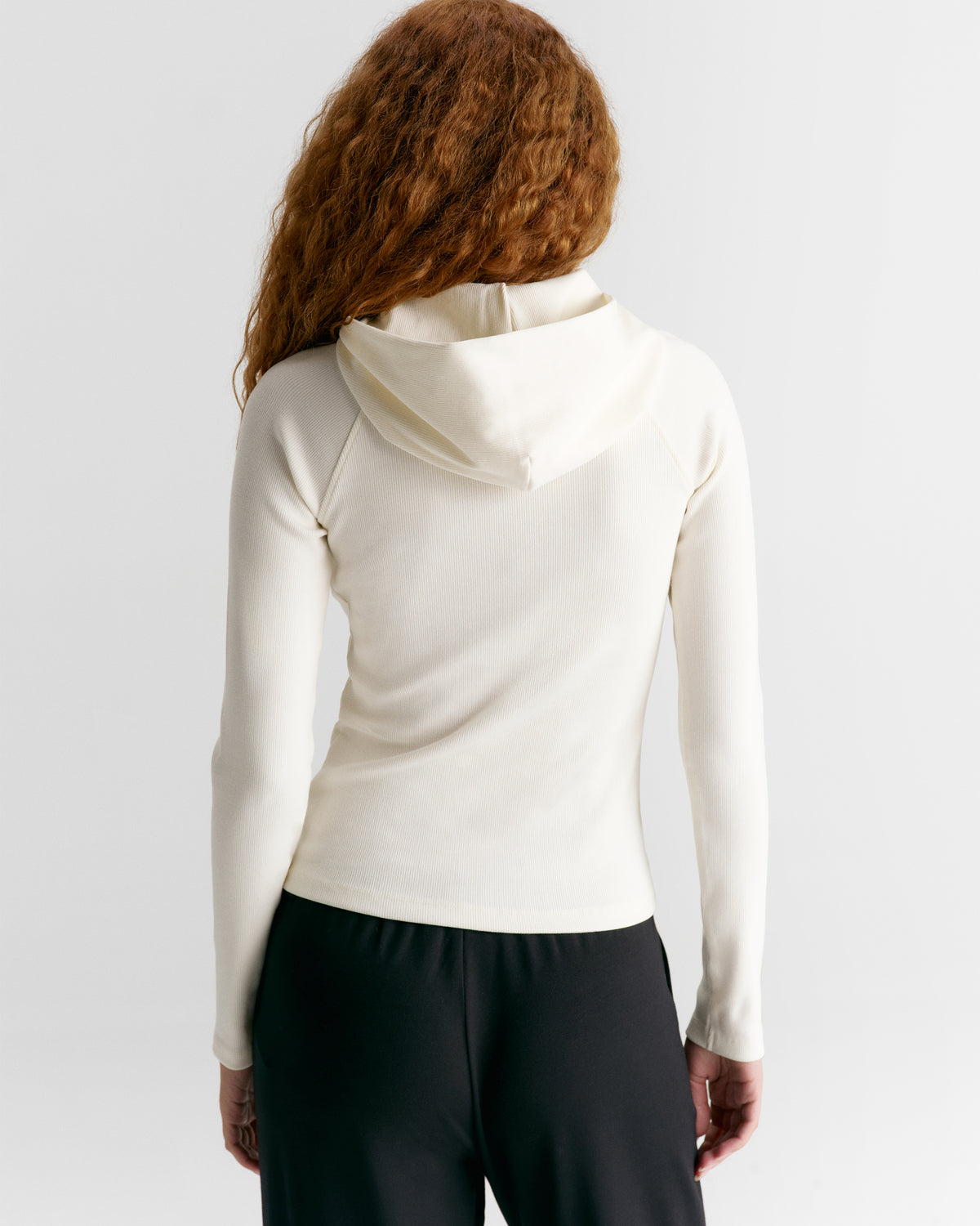 Modal Soft Hooded Top - Marshmallow White