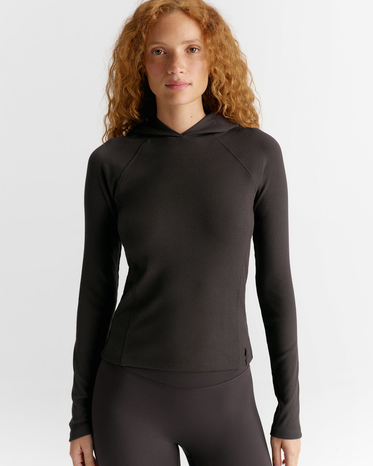Modal Soft Hooded Top - Coffee Bean