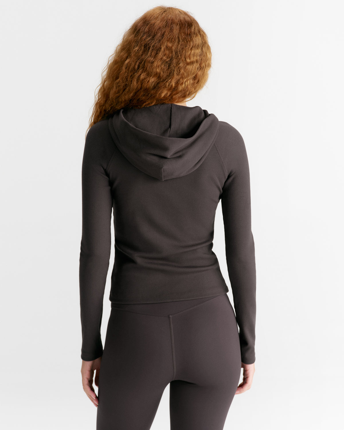 Modal Soft Hooded Top - Coffee Bean