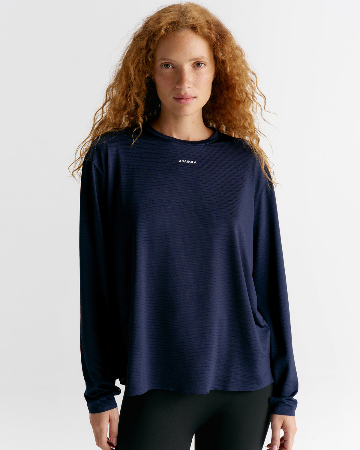 Mesh Active Long Sleeve T-shirt - Navy Blue