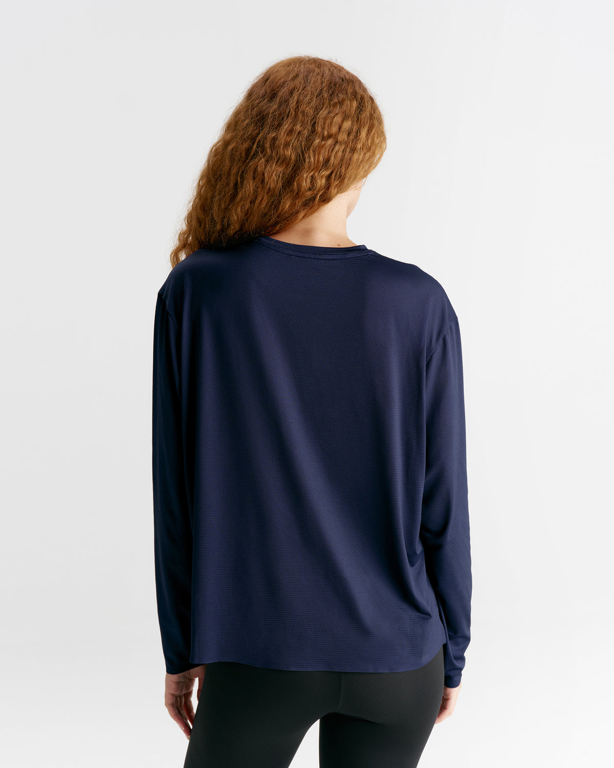 Mesh Active Long Sleeve T-shirt - Navy Blue