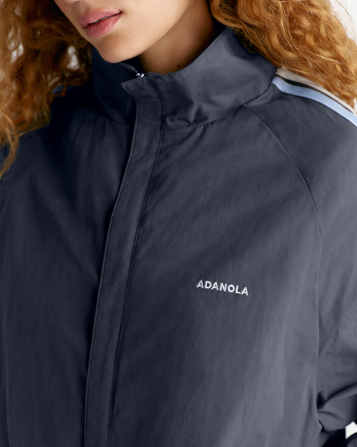 Stripe Detail Track Jacket - Midnight Blue