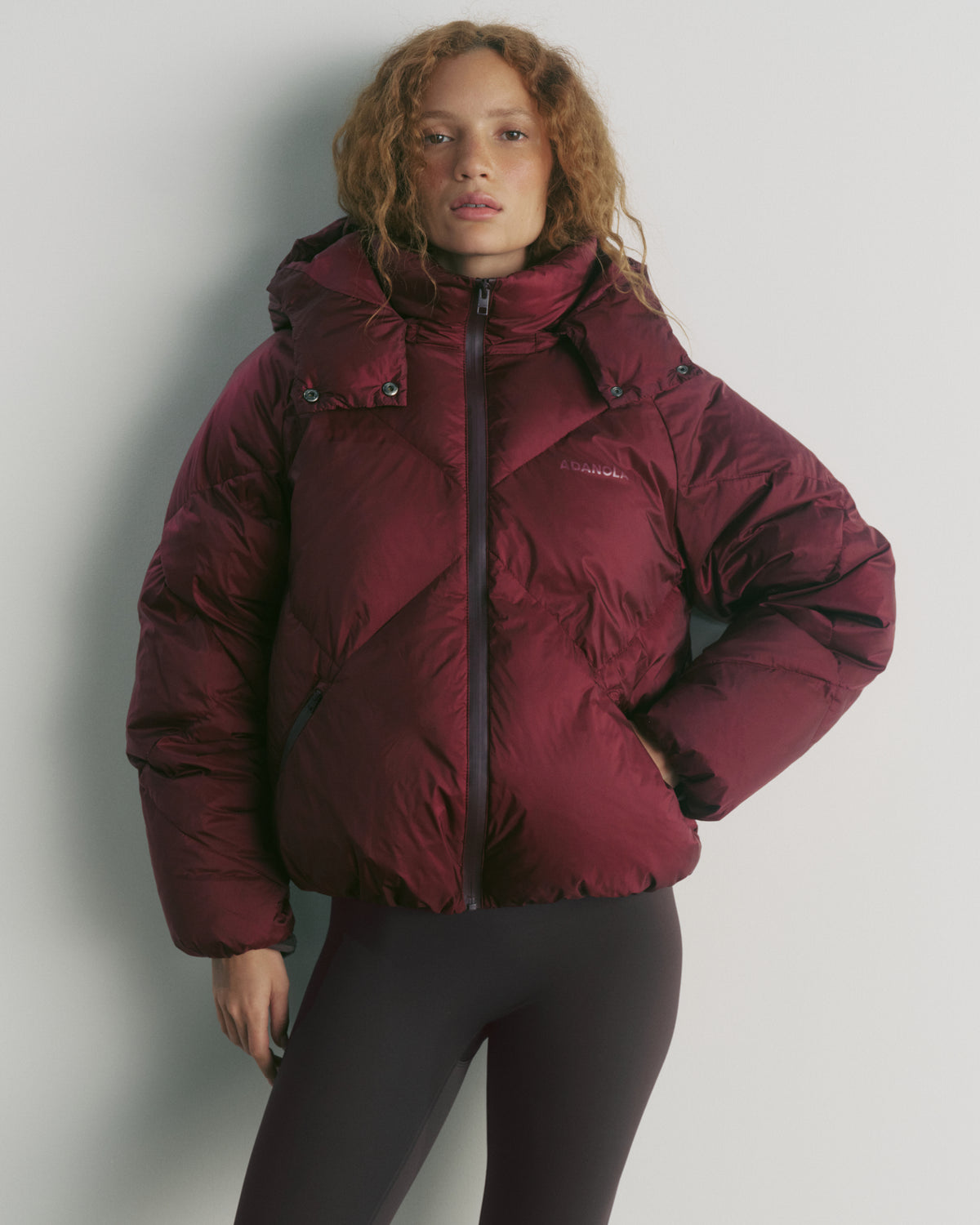 Diamond Down Puffer Jacket - Damson