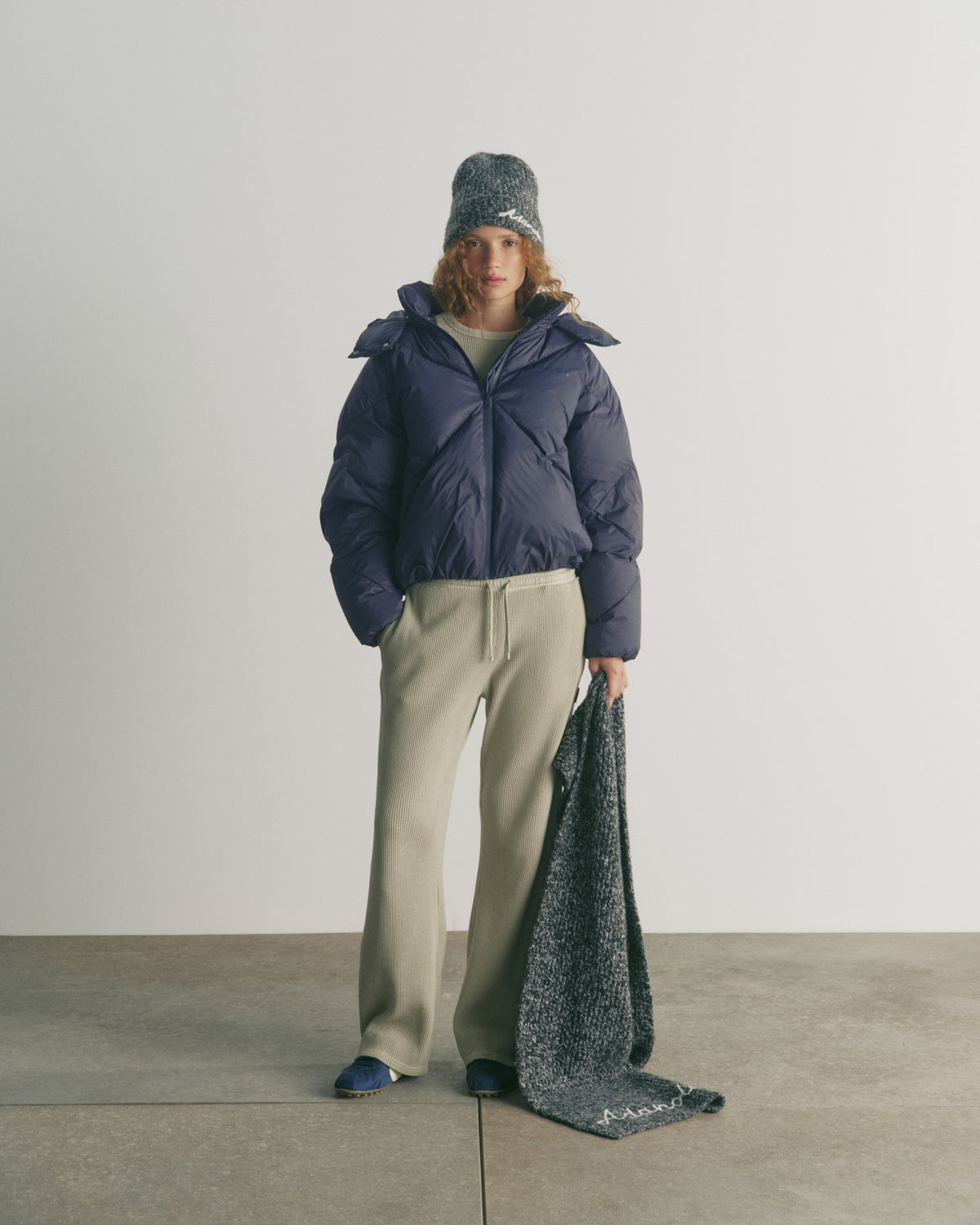Diamond Down Puffer Jacket - Midnight Blue
