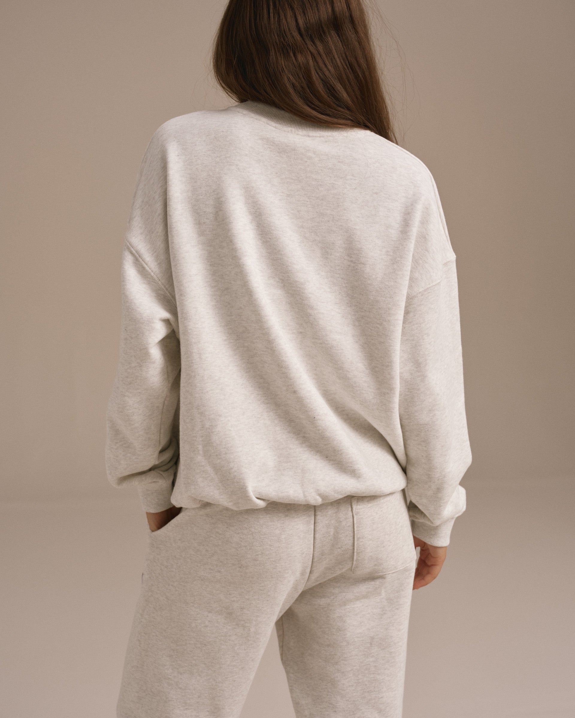 ADA Oversized Sweatshirt - Light Grey Melange