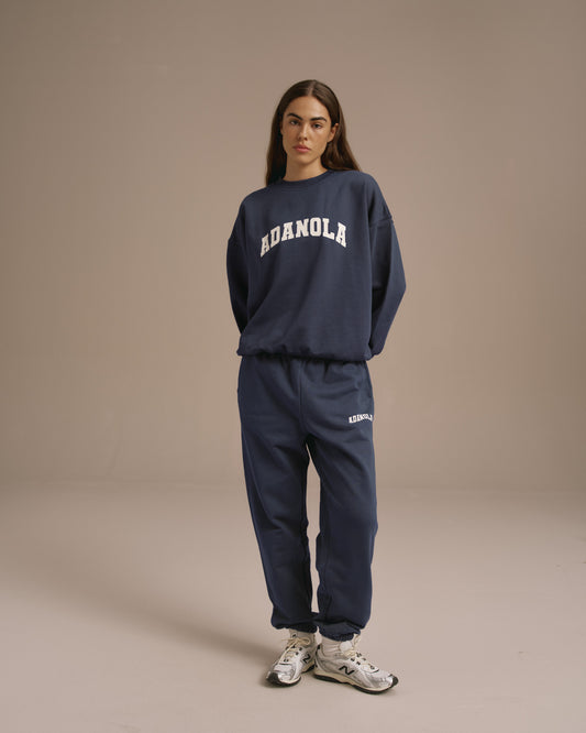 Varsity Oversized Sweatshirt - Midnight Blue