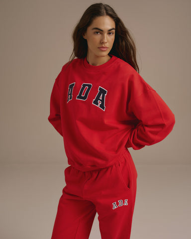ADA Oversized Sweatshirt - Classic Red