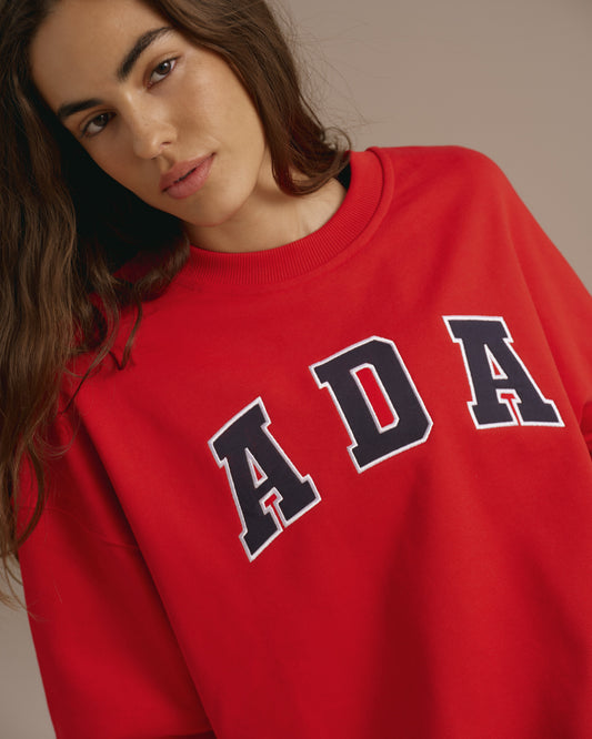 ADA Oversized Sweatshirt - Classic Red