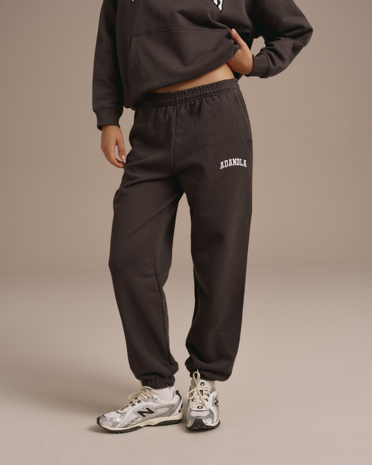 Varsity Sweatpants Washed Coffee Bean