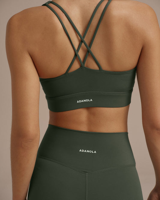Ultimate Cross Back Bra - Dark Olive