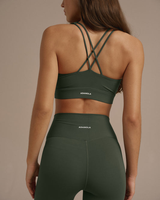 Ultimate Cross Back Bra - Dark Olive