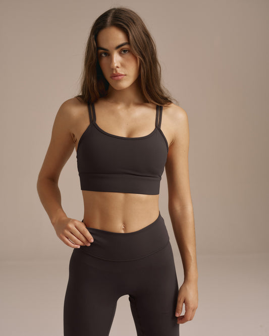 Ultimate Double Strap Bra - Coffee Bean