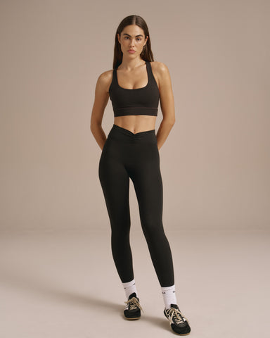 Ultimate Ruched Front Leggings - Black