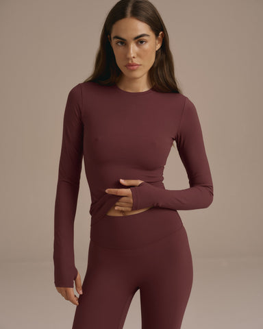 Ultimate Long Sleeve Top - Burgundy