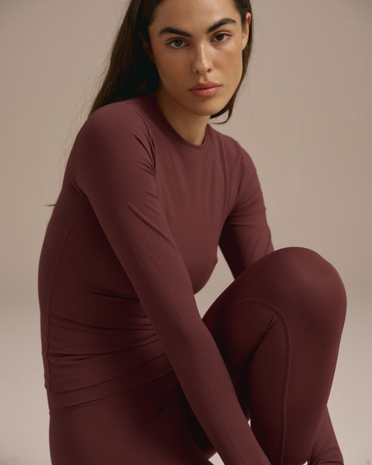 Ultimate Long Sleeve Top - Burgundy