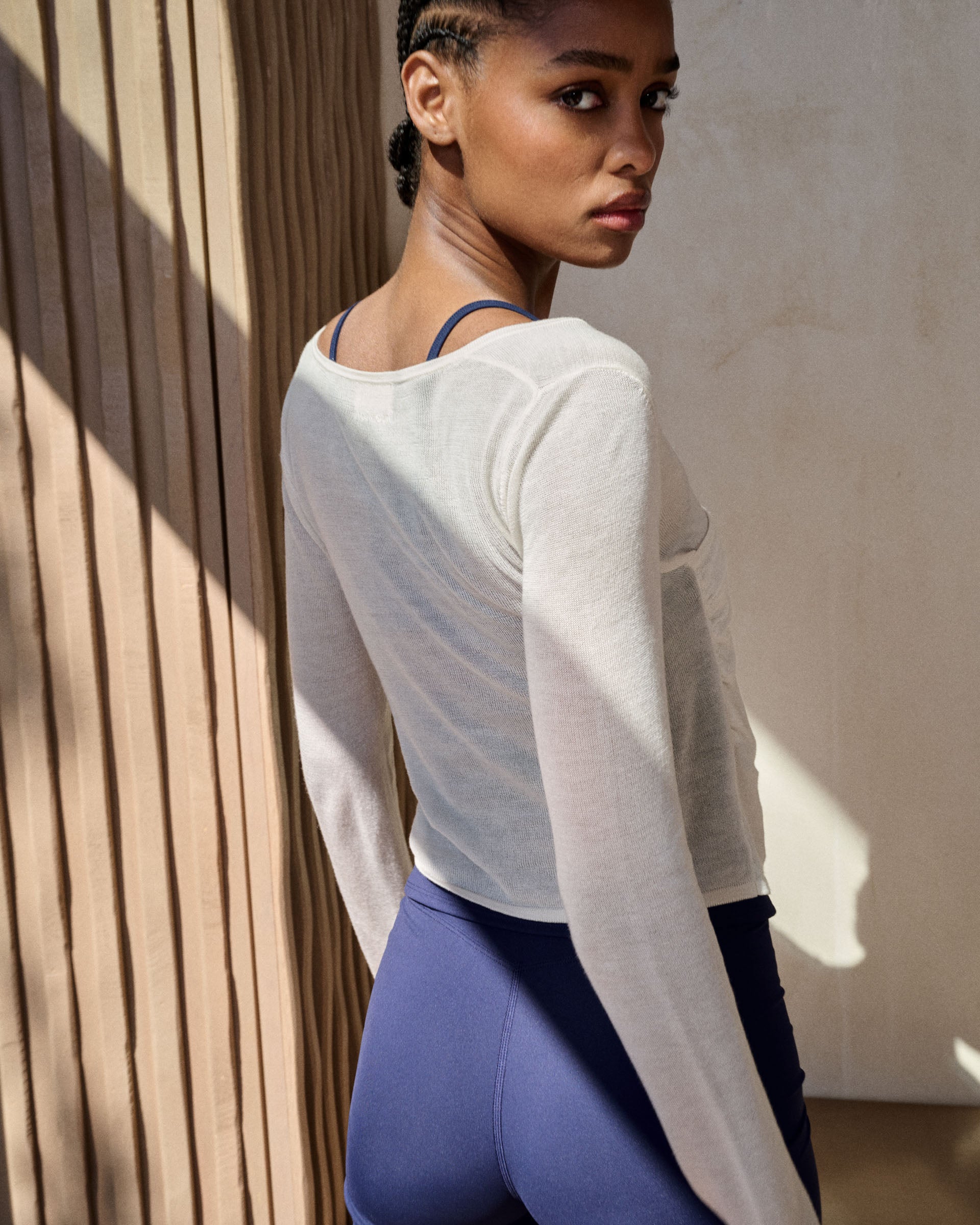 Semi Sheer Wrap Top - Marshmallow White – Adanola