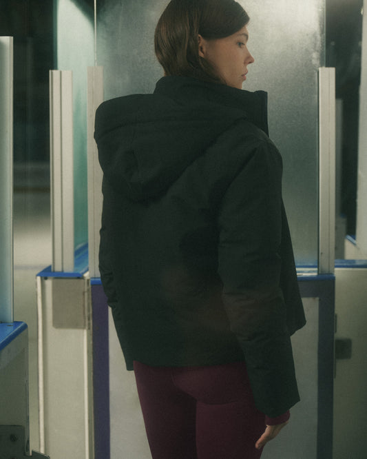 Hooded Waterproof Coat - Black