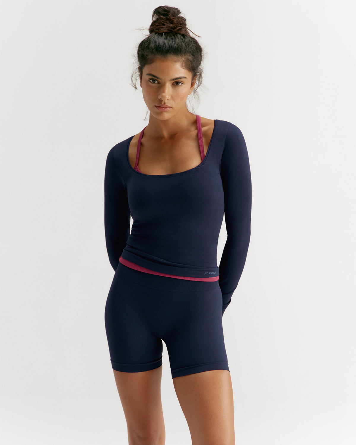 Classic Seamless Long Sleeve Top - Navy Blue