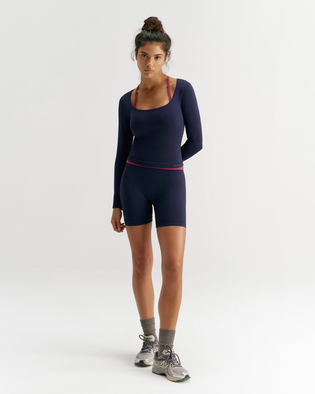 Classic Seamless Long Sleeve Top - Navy Blue