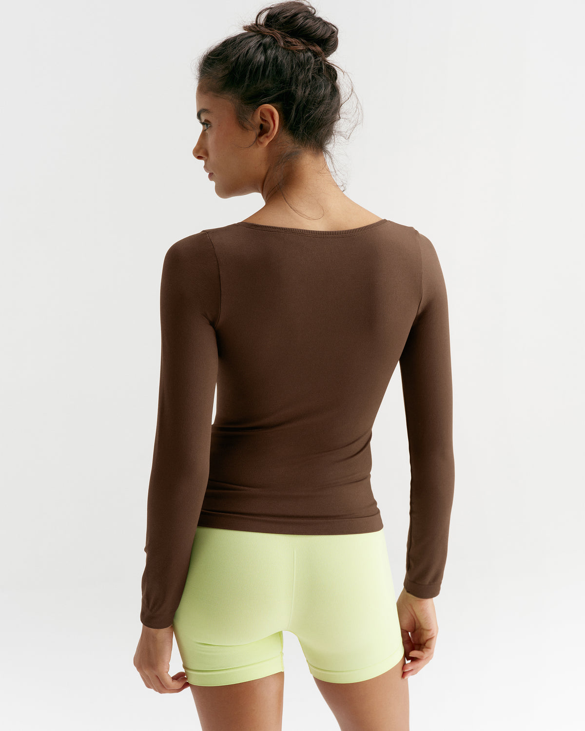 Classic Seamless Long Sleeve Top - Chocolate Brown