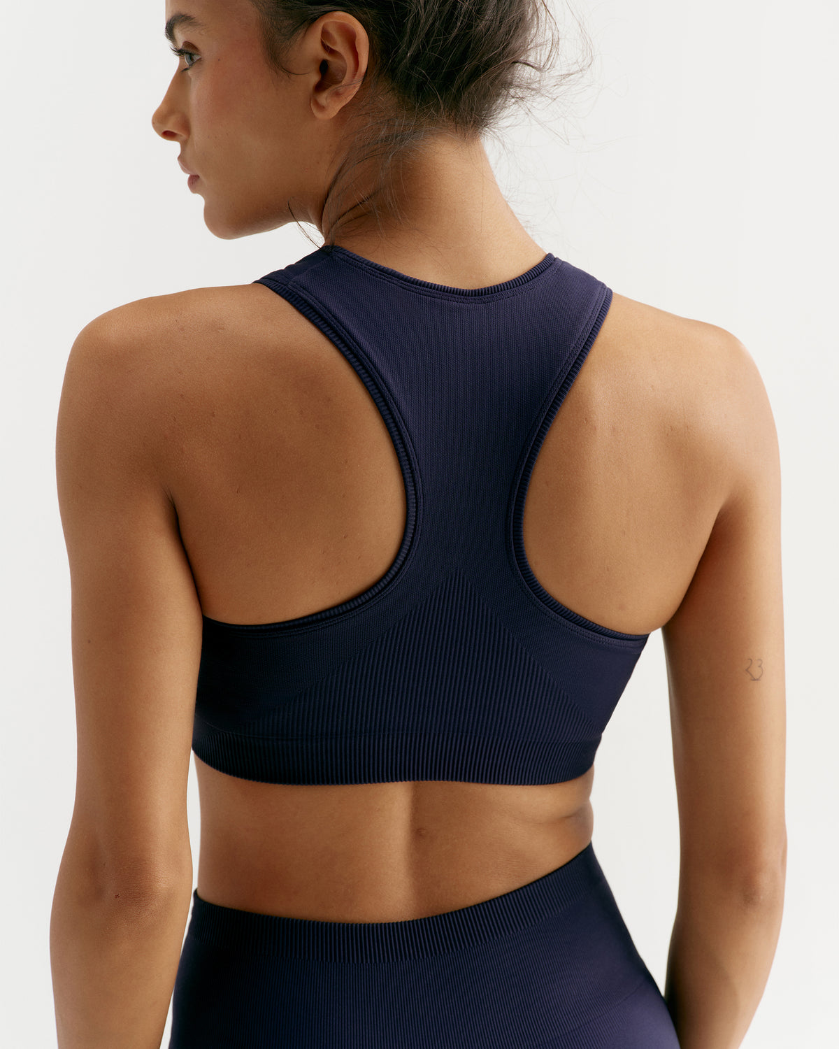 Classic Seamless Racer Back Bra - Navy Blue