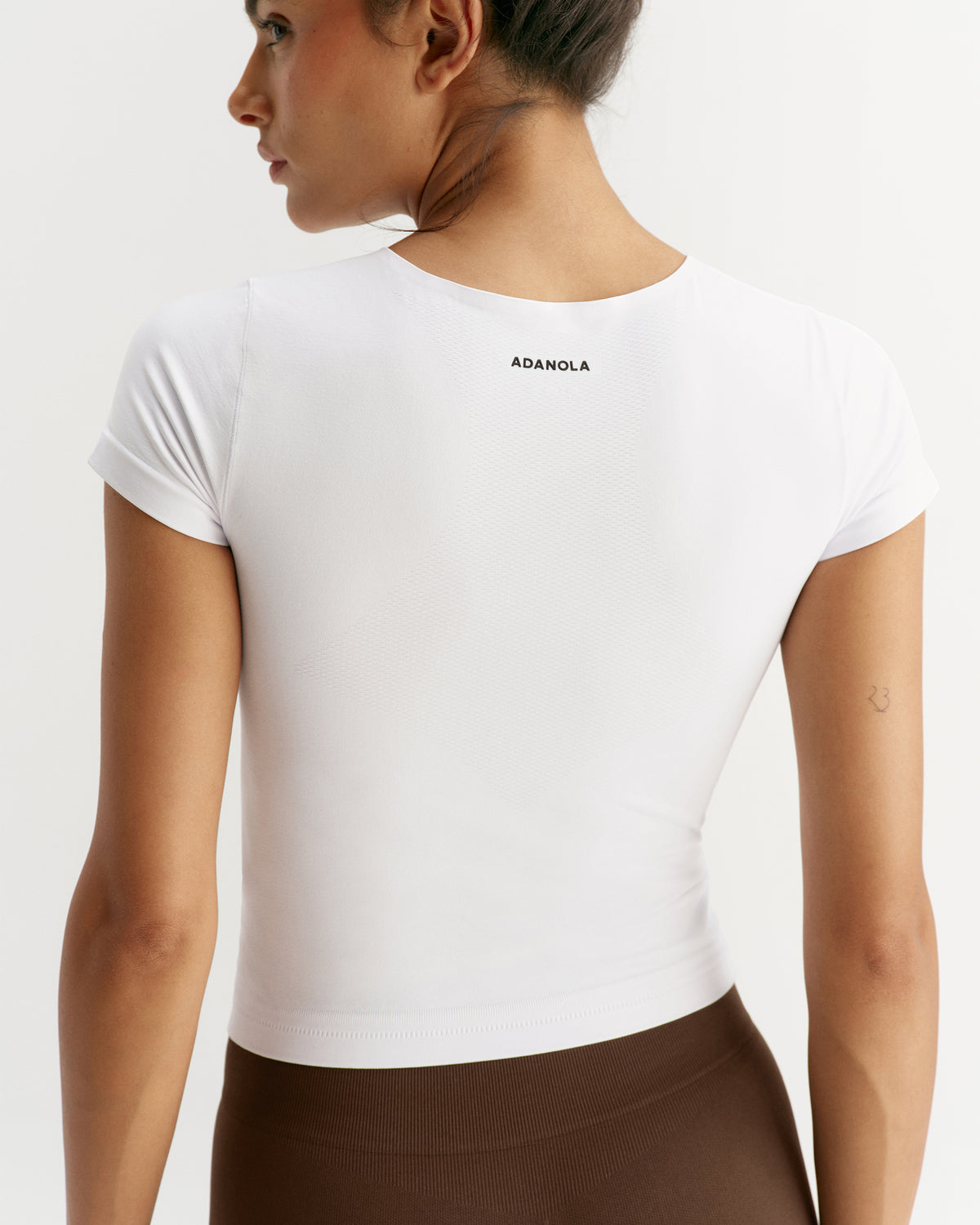 Seamless Short Sleeve Top - White