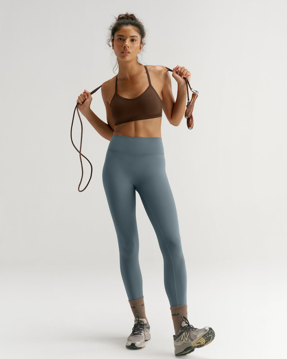 Classic Seamless Cross Back Bra - Chocolate Brown