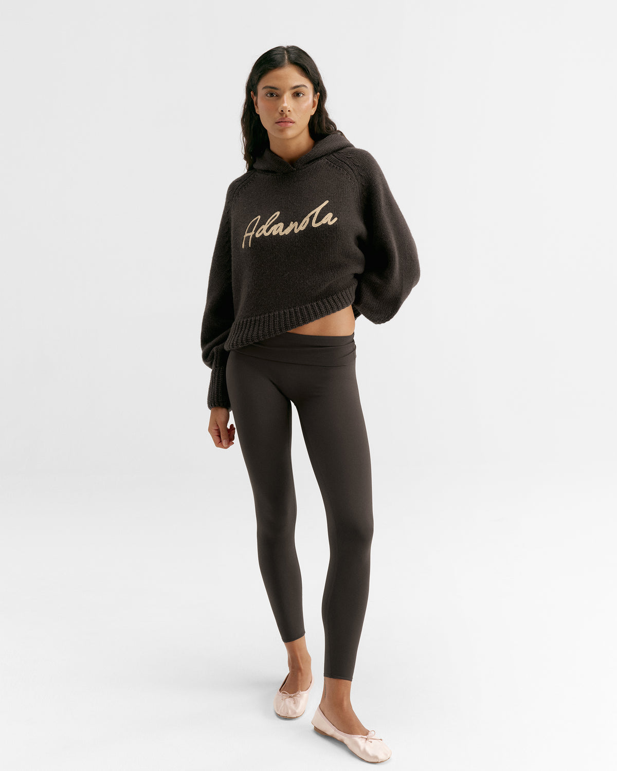 Chunky Knit Hoodie - Coffee Bean