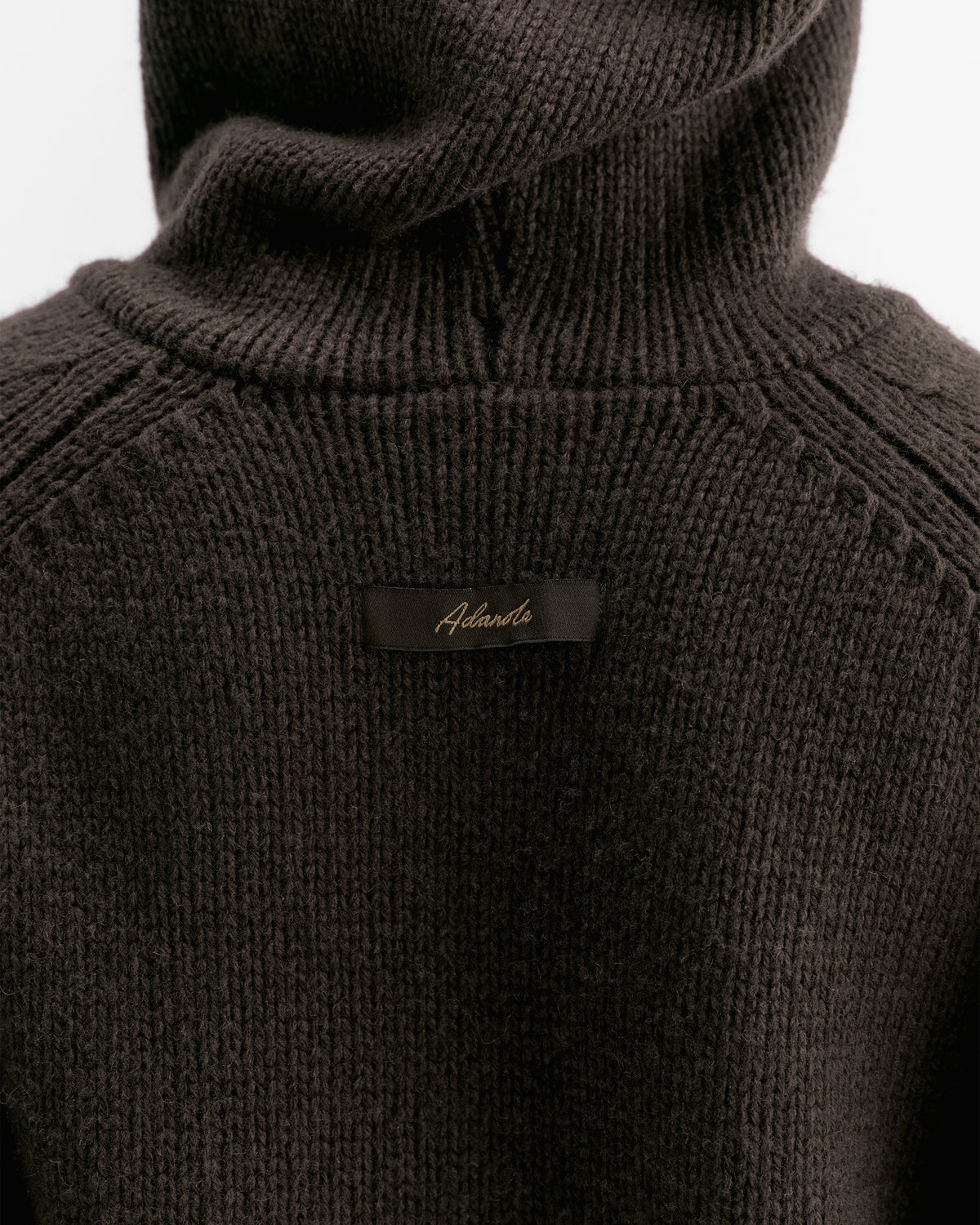 Chunky Knit Hoodie - Coffee Bean