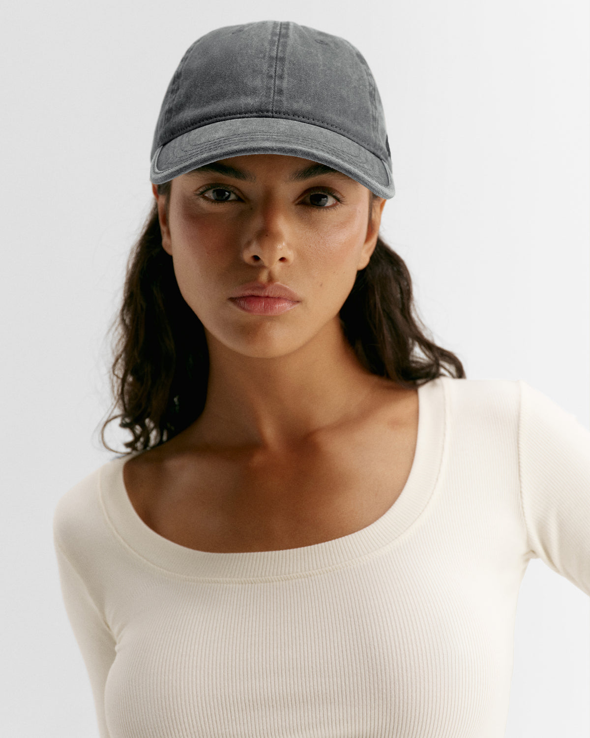 Adanola Script Washed Cap - Graphite Grey