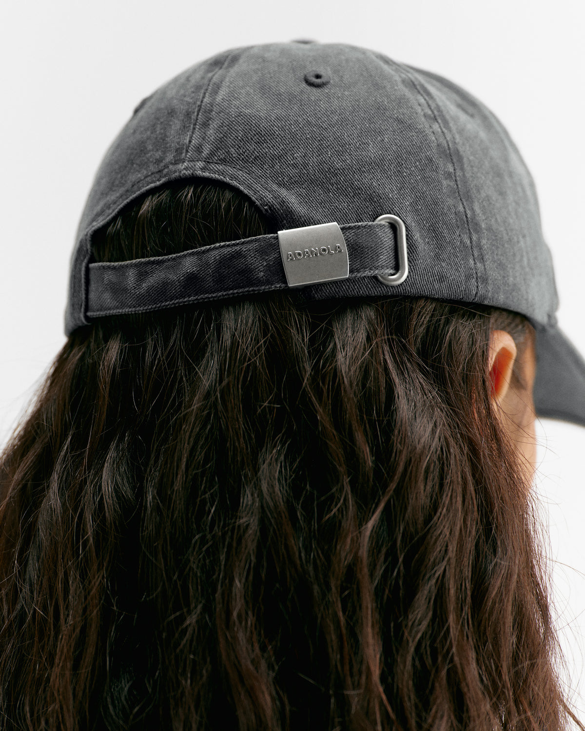 Adanola Script Washed Cap - Graphite Grey