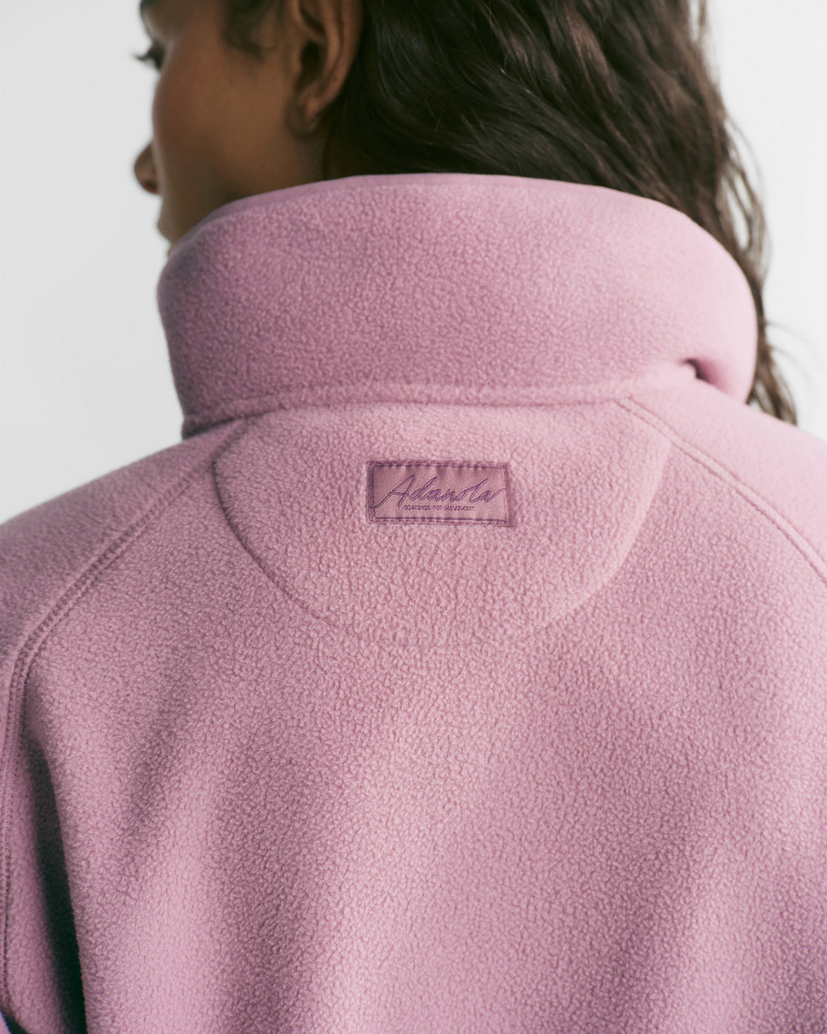 Funnel Neck Polar Fleece - Dusty Mauve