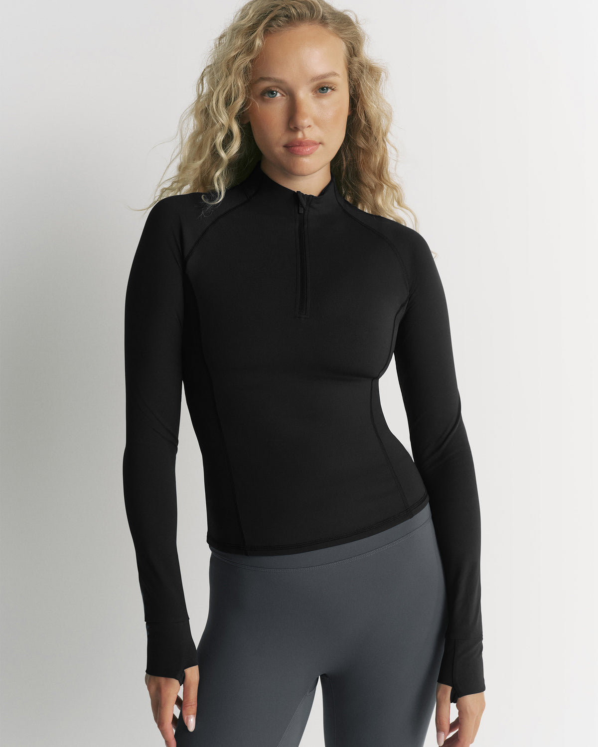 Ultimate Long Sleeve Quarter Zip Top - Black