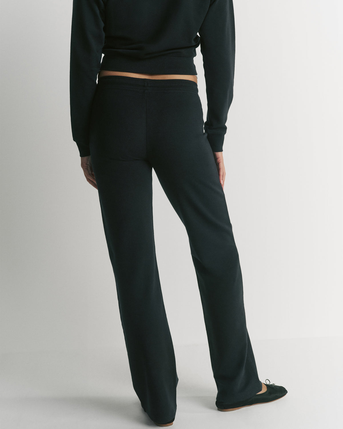 Modal Soft Straight Leg Pants - Black